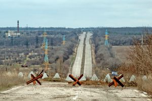 Devision line between Ukrainian armed foces and socalled DPR near Avdiivka and Yasinuvata , eastern Ukraine, Thursday, Mar. 17, 2016.